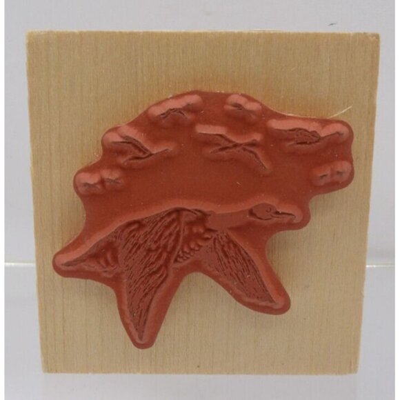 Flying Canadian Geese Stamp ©1997 Stamp City #X8637 Detailed - Picture 2 of 2